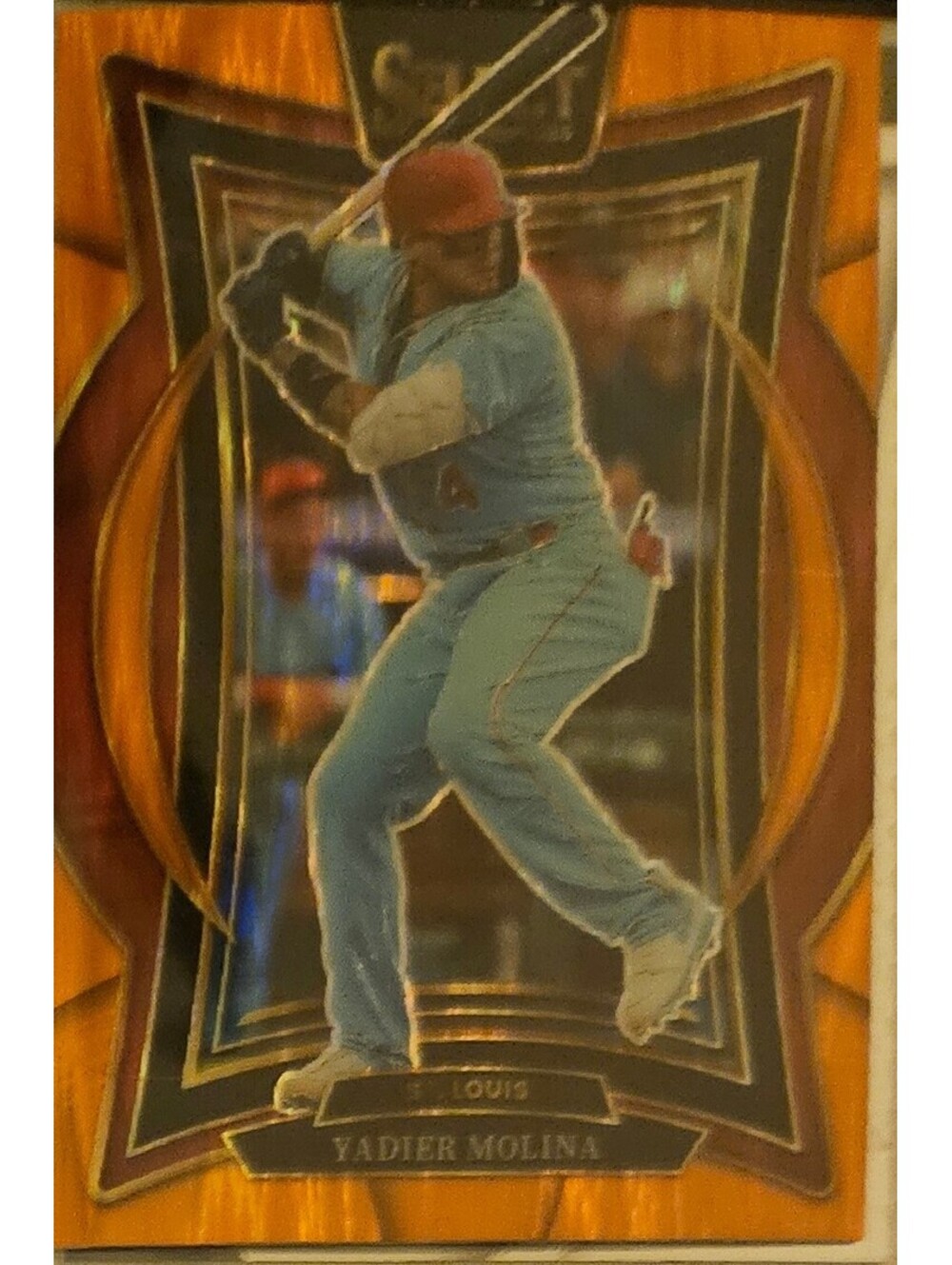 2025 Panini Select Baseball ORANGE FLASH Concourse Yadier Molina #27 - Cardinals